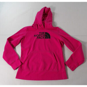 The North Face Hoodie Womens Small TNF Bright Pink Logo Pullover Pocket